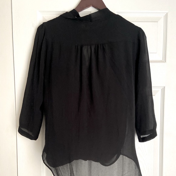 Aritzia silk black draped blouse size S Host Pick!! - Picture 4 of 5